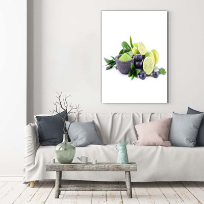Citruses And Stones - Wrapped Canvas Print
