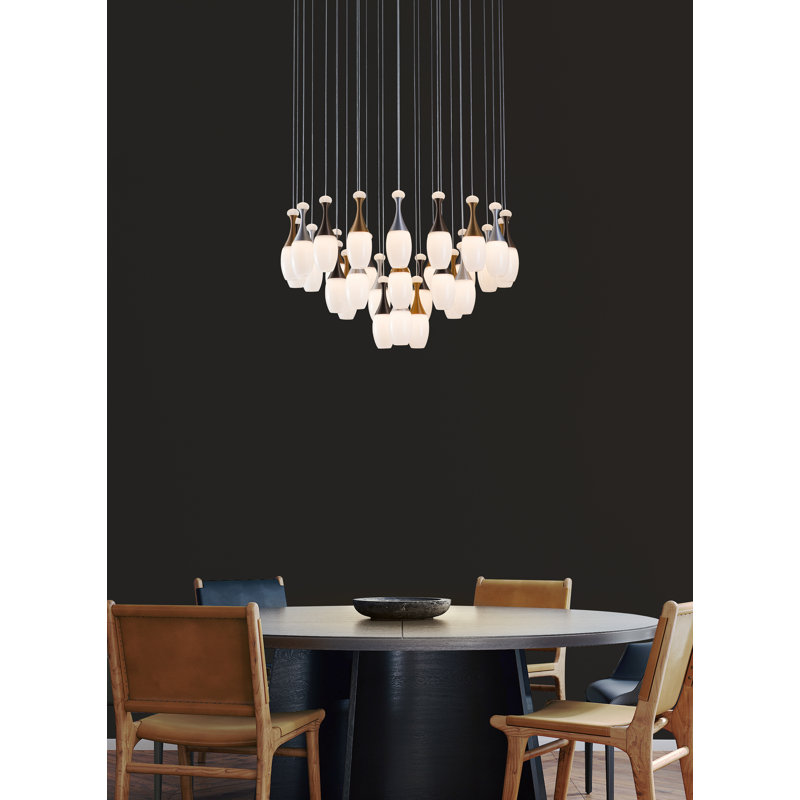 Lustre à niveaux 29 lumières DEL Hartmund