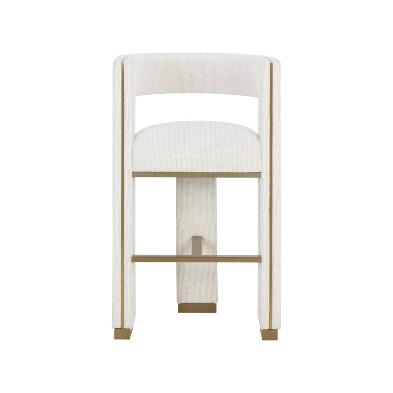Upholstered Stool with Solid Wood Frame, Bar Stool (30" Seat Height)