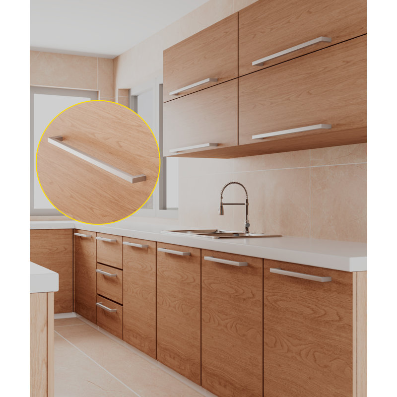 Rectangular Cabinet Pull, Satin Stainless Steel, 3 15/16"