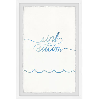 Reproduction d’art textuel sur papier « sink ou Waves Waves »