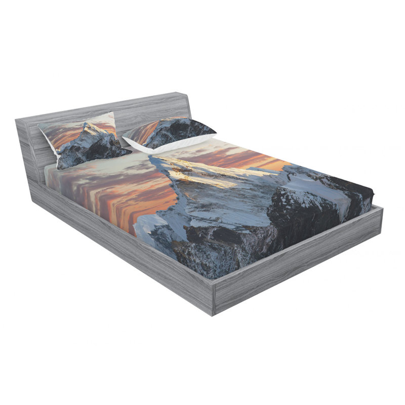 Microfiber Sheet Set, Queen Sheet Set with Fitted Sheet