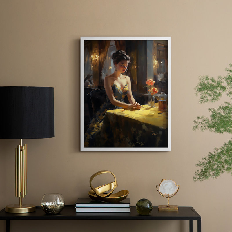 Reproduction encadrée WOMEN Series CDLIX - bois massif, H 11 po x l 9 po, Blanc