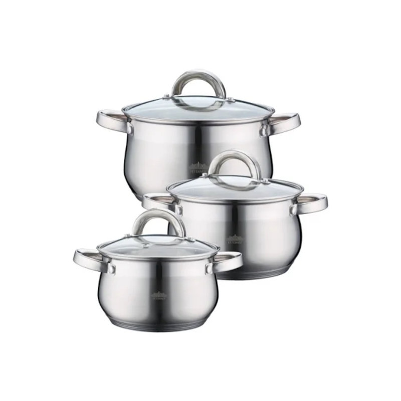 Ensemble de casseroles en acier inoxydable Peterof
