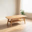 Table basse en chêne massif avec rangement ouvert pour le salon, style moderne Mid-Century, bois naturel, 39,37 L-129875508