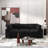 Kessi 6-Piece Upholstered Modern Chenille Fabric Modular Sectional Sofa With Ottoman-1559439478