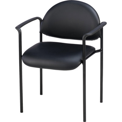 Chaise de salle d'attente empilable en vinyle 23,75 po avec structure en métal