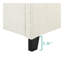 Grand lit plateforme tapissier blanc Boucle
