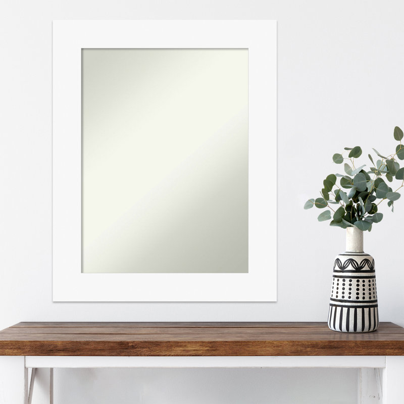 Miroir mural Jisele, 29,5 po x 23,5 po, Blanc