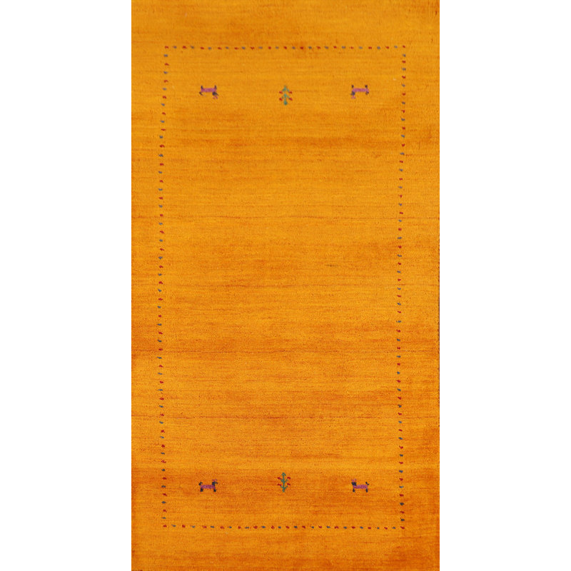 Tapis tribal en laine pour vestibule Gabbeh 3 x 5