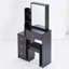 Petit meuble-lavabo 29,2 po avec tabouret de chevet et tabouret rembourré-589320883