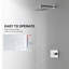 Système de douche carré à fixation murale (robinet de douche inclus)-101050551