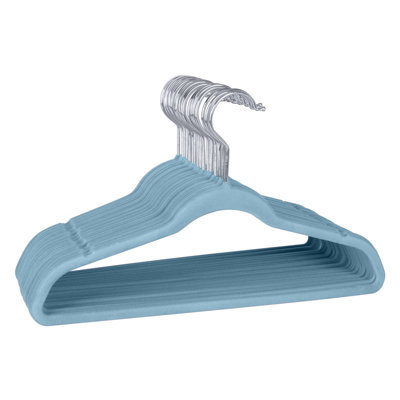  Paquet de 25 cintres pour enfants en velours rose