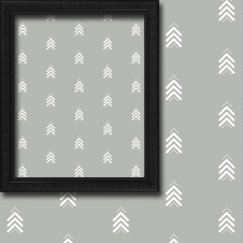 Arrow-Patterned Boho Room Lined Single Panel Curtain, 140cm Width x 175cm Drop, Grey