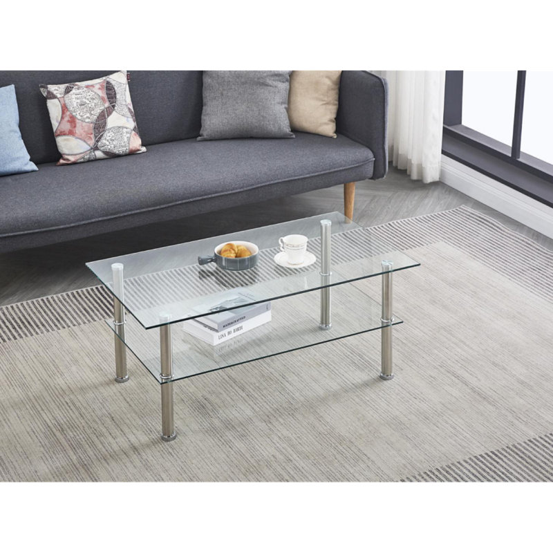 Ikeam Glass Top Single Coffee Table