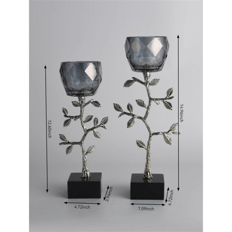 Bougeoir de table en verre 14,96 po H