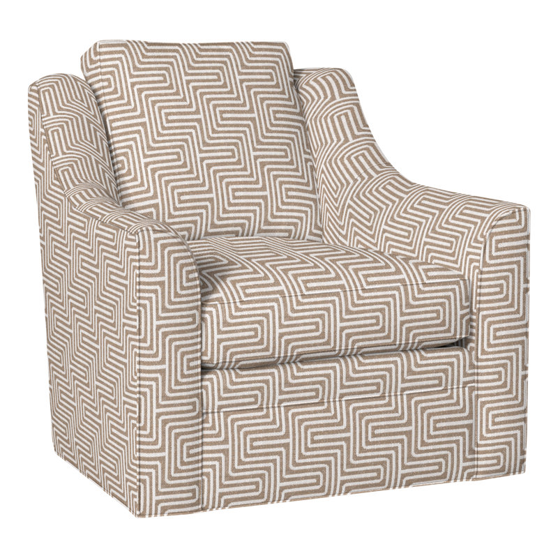 American Bungalow Nicholas Barrel Back Swivel Chair, Perigold Key Figure Mineral