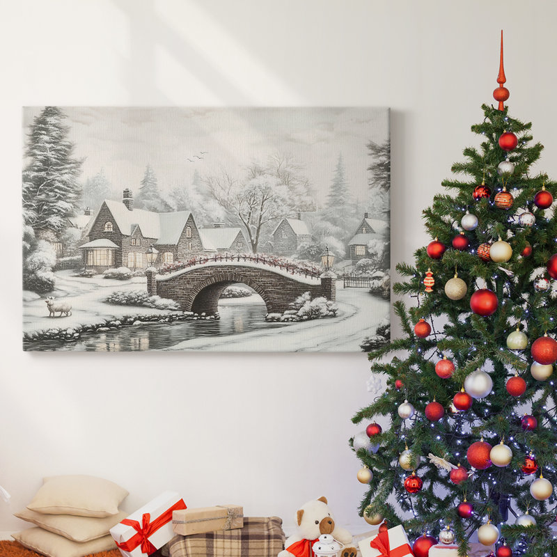 Art des Fêtes de Noël - Toile tendue avec châssis - Série 3-XCII, H 40 po x l 60 po