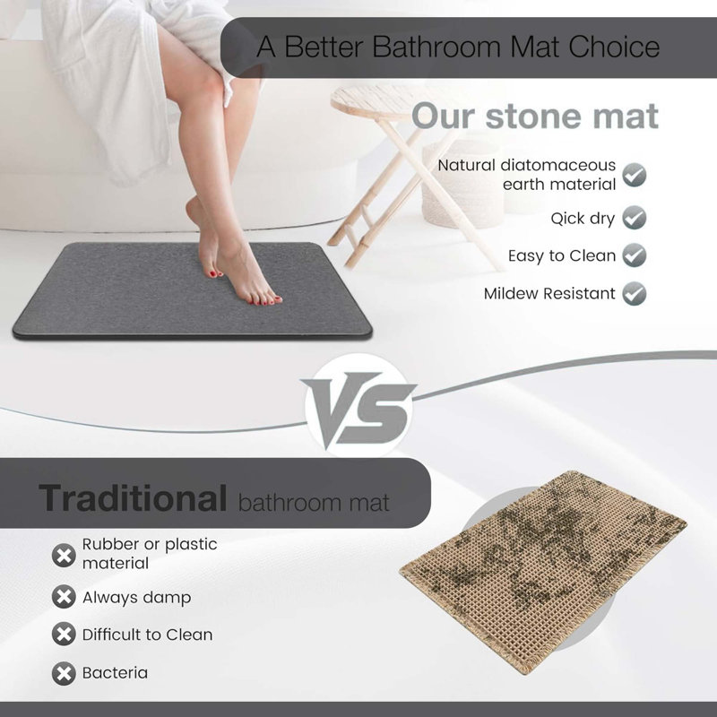 Tapis de bain Diatomite Stone