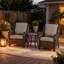Ensemble de patio 3 pièces avec table basse et 2 chaises avec accoudoirs rembourrés pour l'extérieur-133672067-133672066