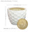 Jardinière en céramique émaillée 12 po (30,48 cm) en nid d'abeille - blanc - ensemble de 2