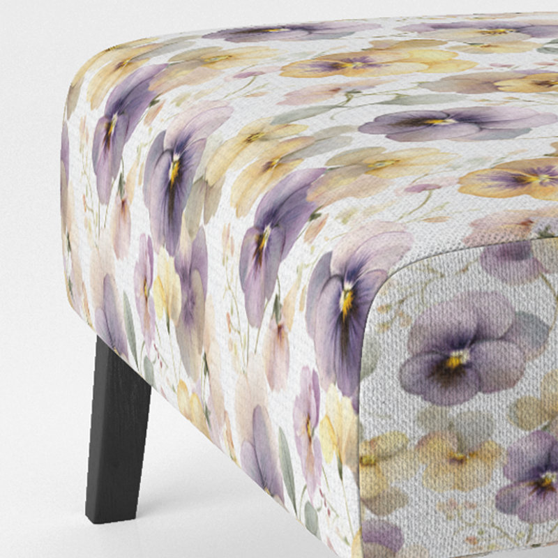 Fauteuil de chambre Floral, Pantoufle sans accoudoirs