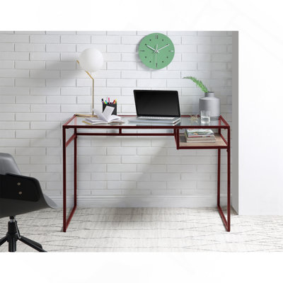 Yasin Glass Top & Writing Desk