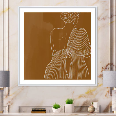 «Minalisme femme», art au trait moderne et contemporain sur toile IV
