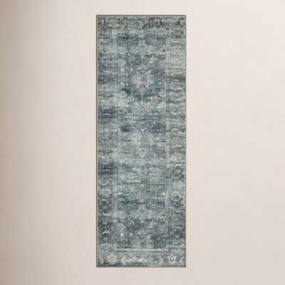 Magnolia Home By Joanna Gaines X Loloi Banks Machine Washable Blue / Lagoon Area Rug