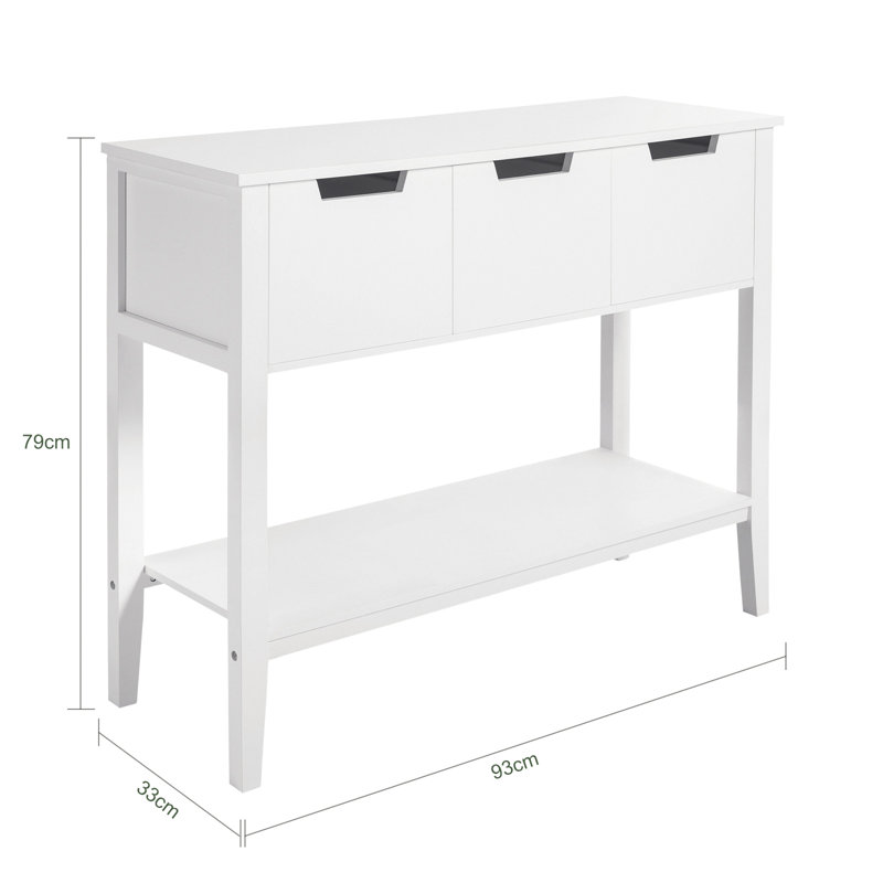 Hartell 93cm Console Table, White
