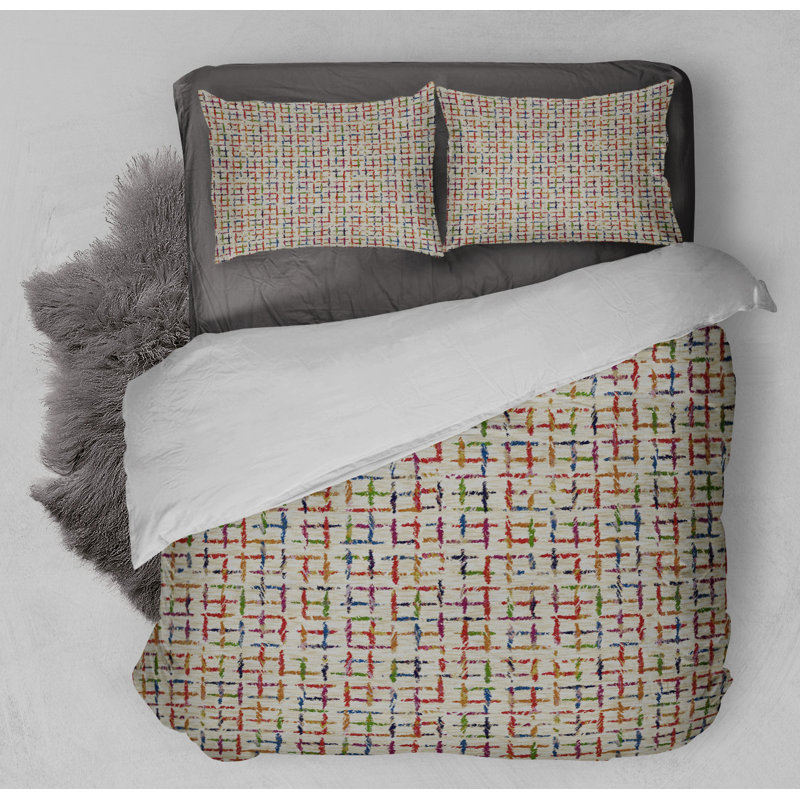 Polyester Twill Geometric Shapes Duvet Cover, Twin Duvet Cover + 1 Standard Pillowcase