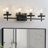 E26 Black Metal Vanity Light with Clear Glass Shades, Dimmable, UL Certified for Bathroom-1907495414