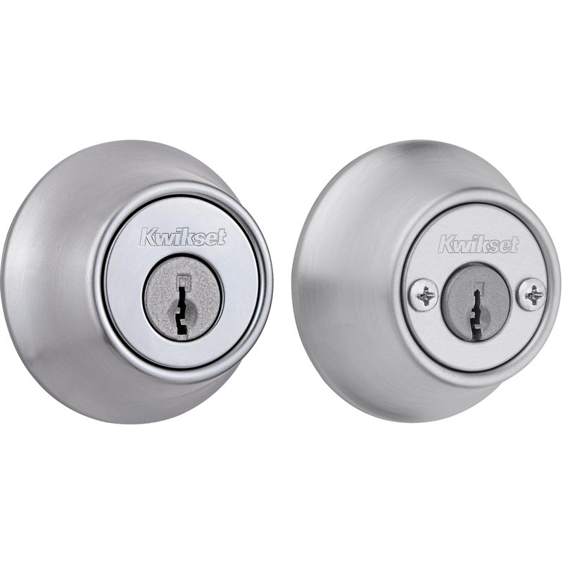 Kwikset Double Cylinder Deadbolt, Satin Chrome