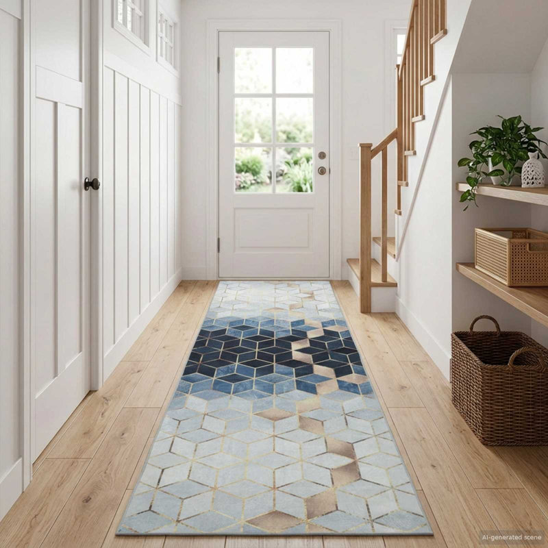 Area Rug, Rectangle 80 x 100 cm, Silver