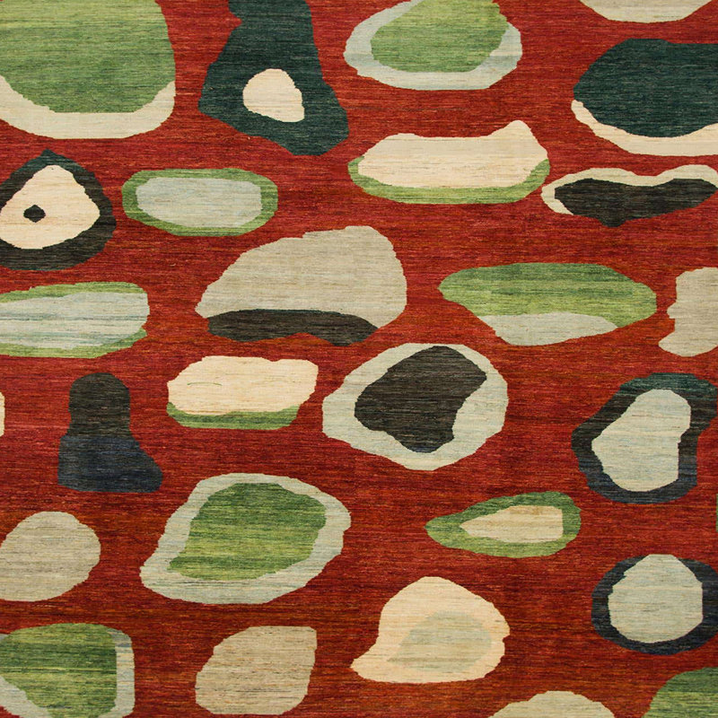Tapis abstrait moderne 801, Carré 4 pi