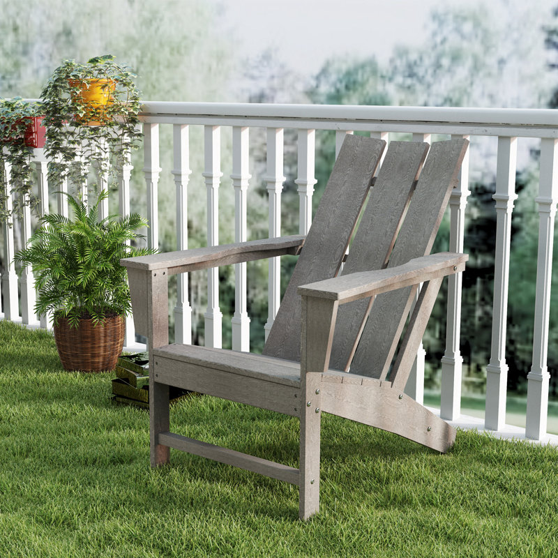 Chaise Adirondack en PEHD, chaise Muskoka avec dossier haut, accoudoirs larges