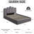 Modern Palm-Shaped Upholstered Bed with Lift Up Storage, Queen, Gray Velvet-1590389987-1604685467