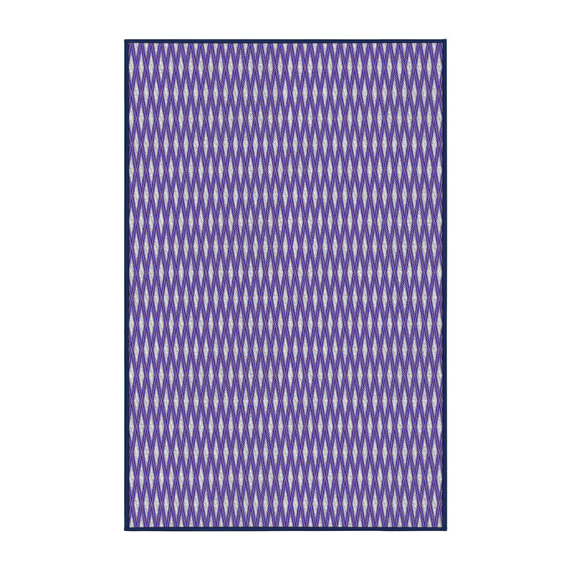 Tapis décoratif mauve à motif géométrique ruyle, Rectangle 5 pi x 7 pi