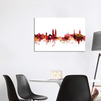Zurich, Switzerland Skyline by Michael Tompsett - Wrapped Canvas Gallery-Wrapped Canvas Giclée