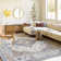 Machine Woven Blue/Brown/Grey Indoor Rug
