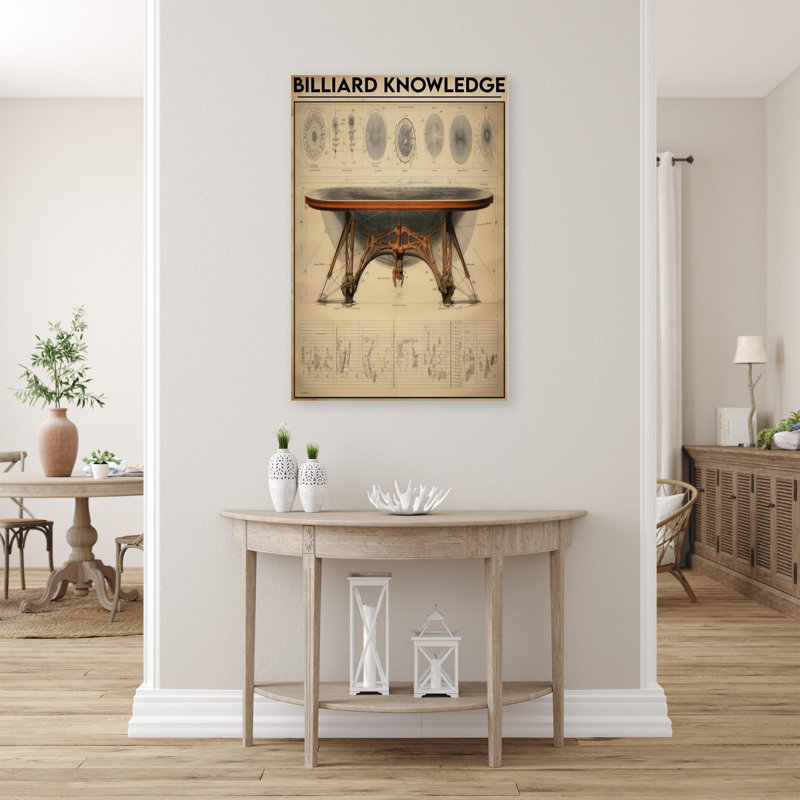 «Maiki Billiard Cognition - 1 pièce», reproduction d'art graphique sur toile tendue, L 11 po x H 14 po