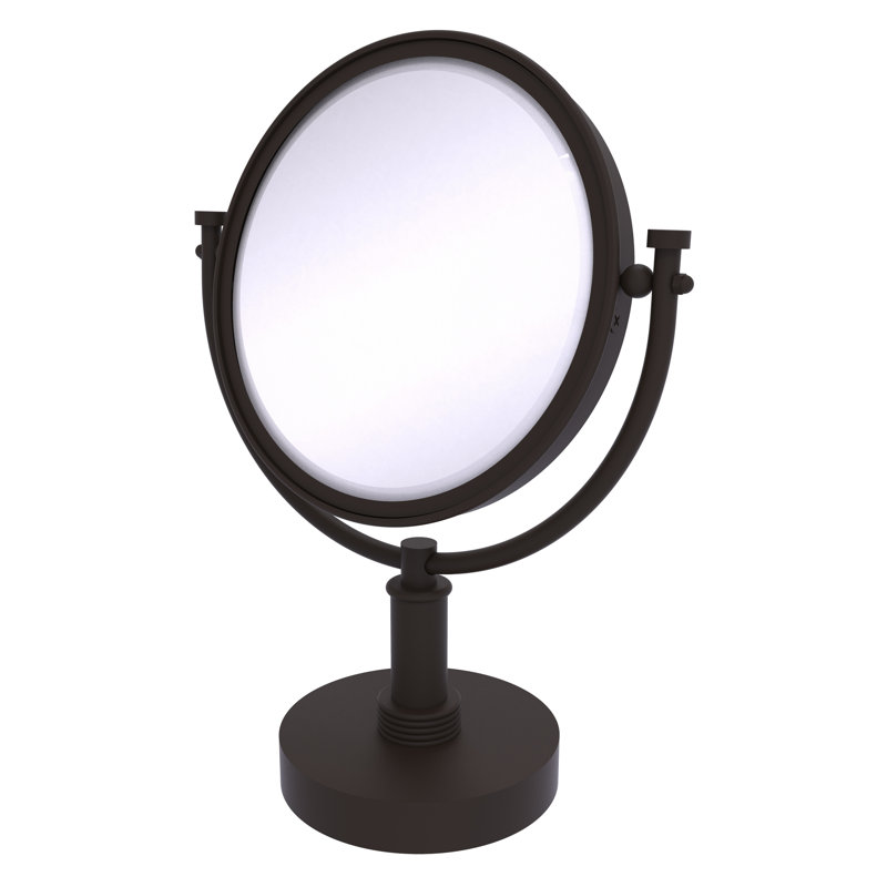 Miroir grossissant moderne et contemporain, Bronze huilé, 4X