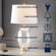 Lampe de table DEL en fer / verre à 1 sortie de style contemporain avec prise USB Tuscola-1369042404
