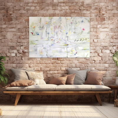 Contemporary Art Flower Wall Art by Kristin Brin - Wrapped Canvas Print