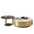 Ninah No-Assembly Required, Modern Light Luxury Round Nesting Coffee Table With 1 Drawer, Glass Rock Panels