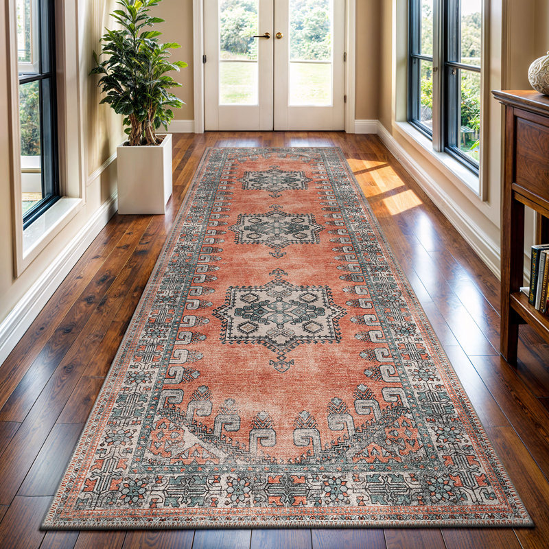 Koressa Washable Oriental Indoor Rug, Runner 2'2" x 7'
