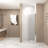35-34 "X 72" Shower Door, 1/4"(6Mm) Tempered Glass, Aluminum Frame, Explosion Proof Film-123404523