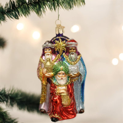 5.25'' Handmade Glass Nativity Hanging Figurine Ornament