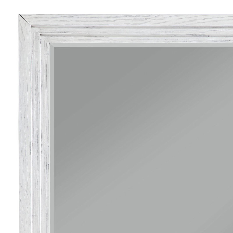 Miroir de commode blanc vieilli