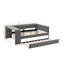Lit plateforme double tapissier avec bureau et lit gigogne-263334900